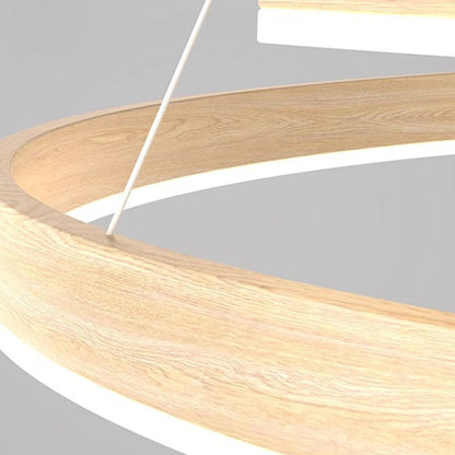 Contemporary Creative Ring Iron Aluminum Metal Acrylic Silicone LED Chandeliers Island Light for Dining Room