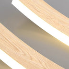 Contemporary Creative Ring Iron Aluminum Metal Acrylic Silicone LED Chandeliers Island Light for Dining Room BulbSquare
