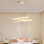Contemporary Creative Ring Iron Aluminum Metal Acrylic Silicone LED Chandeliers Island Light for Dining Room BulbSquare