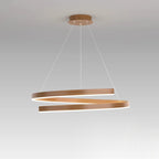Contemporary Creative Ring Iron Aluminum Metal Acrylic Silicone LED Chandeliers Island Light for Dining Room BulbSquare