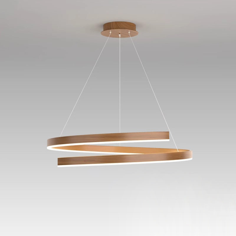 Contemporary Creative Ring Iron Aluminum Metal Acrylic Silicone LED Chandeliers Island Light for Dining Room BulbSquare