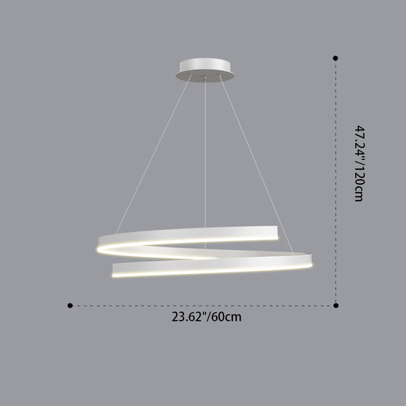 Contemporary Creative Ring Iron Aluminum Metal Acrylic Silicone LED Chandeliers Island Light for Dining Room BulbSquare