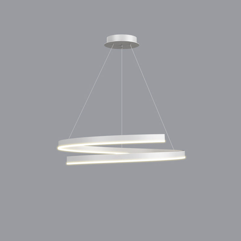 Contemporary Creative Ring Iron Aluminum Metal Acrylic Silicone LED Chandeliers Island Light for Dining Room BulbSquare