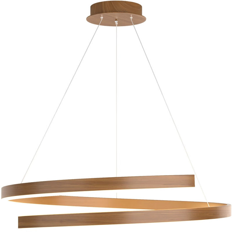Contemporary Creative Ring Iron Aluminum Metal Acrylic Silicone LED Chandeliers Island Light for Dining Room