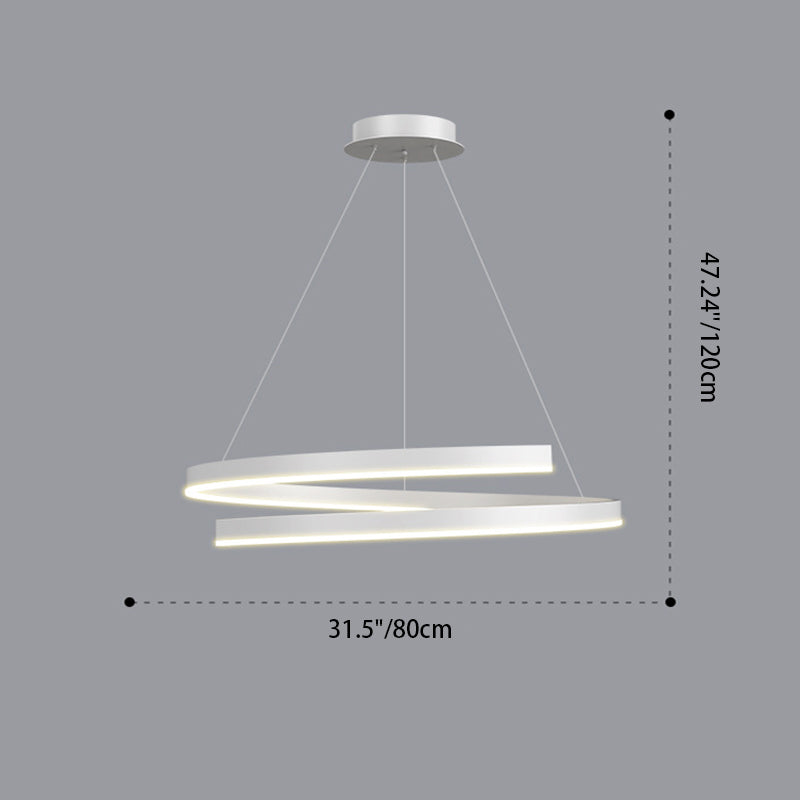 Contemporary Creative Ring Iron Aluminum Metal Acrylic Silicone LED Chandeliers Island Light for Dining Room