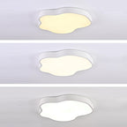 Modern Minimalist Cream Cloud Iron Acrylic LED Flush Mount Ceiling Light For Bedroom
