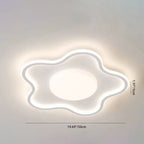 Contemporary Creative Star Iron Aluminum Acrylic Silicone LED Flush Mount Ceiling Light For Bedroom