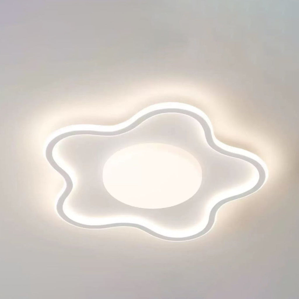 Contemporary Creative Star Iron Aluminum Acrylic Silicone LED Flush Mount Ceiling Light For Bedroom