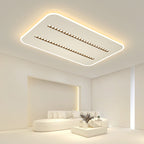 Modern Minimalist Square Rectangular Iron Aluminum Acrylic Spotlight LED Flush Mount Ceiling Light For Living Room