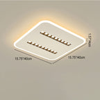Modern Minimalist Square Rectangular Iron Aluminum Acrylic Spotlight LED Flush Mount Ceiling Light For Living Room