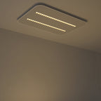 Modern Minimalist Square Rectangular Iron Aluminum Acrylic Spotlight LED Flush Mount Ceiling Light For Living Room