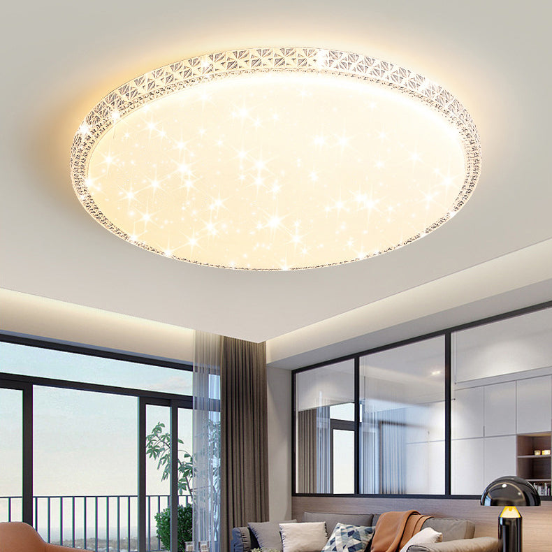 Modern Luxury Mounted Star Round Square Acrylic Iron LED Flush Mount Ceiling Light For Bedroom Lumendat