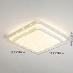 Modern Luxury Mounted Star Round Square Acrylic Iron LED Flush Mount Ceiling Light For Bedroom Lumendat