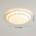 Modern Luxury Mounted Star Round Square Acrylic Iron LED Flush Mount Ceiling Light For Bedroom Lumendat