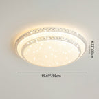 Modern Luxury Mounted Star Round Square Acrylic Iron LED Flush Mount Ceiling Light For Bedroom Lumendat