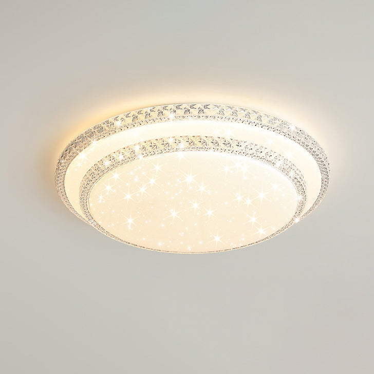 Modern Luxury Mounted Star Round Square Acrylic Iron LED Flush Mount Ceiling Light For Bedroom Lumendat