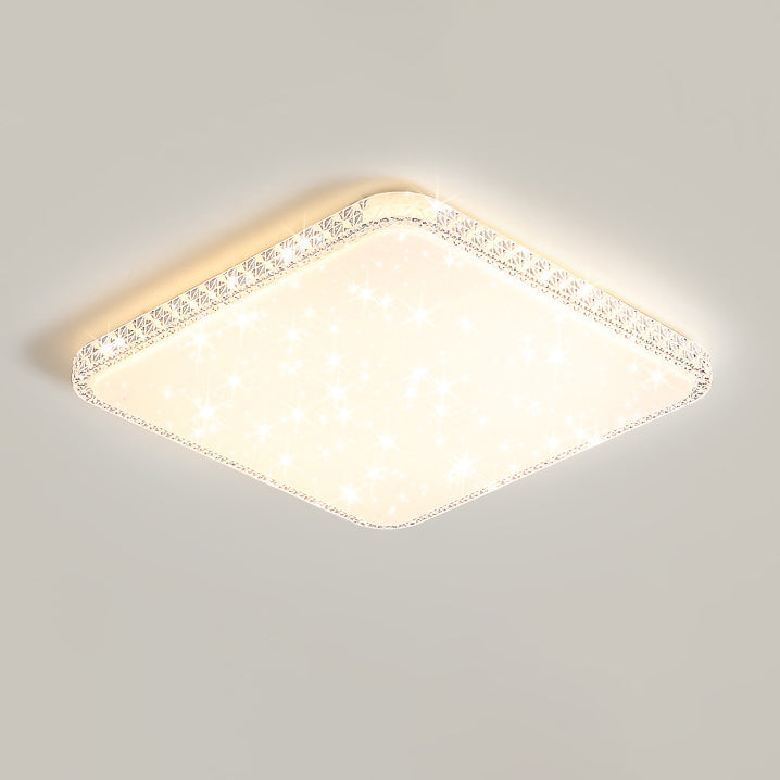 Modern Luxury Mounted Star Round Square Acrylic Iron LED Flush Mount Ceiling Light For Bedroom Lumendat