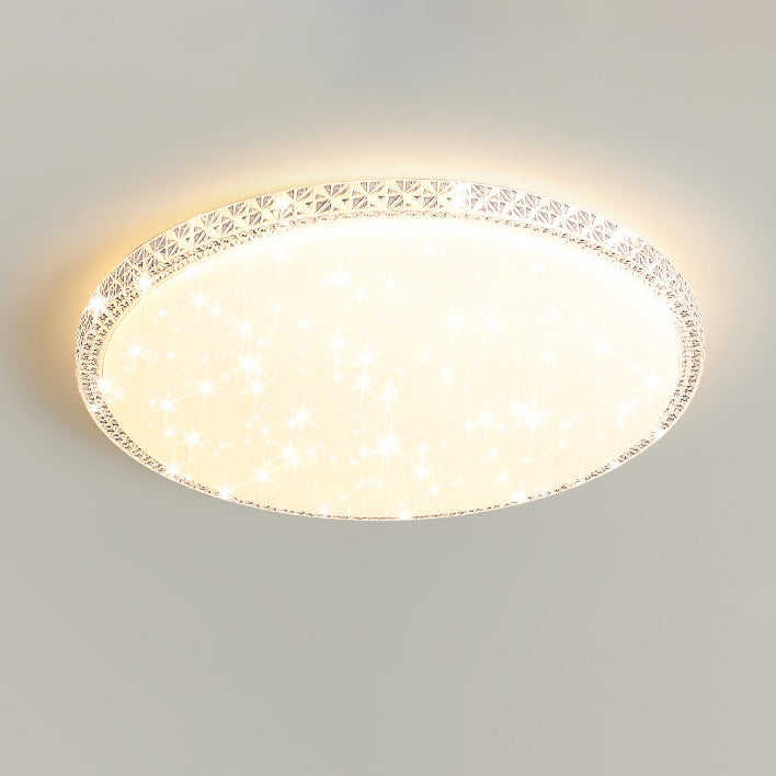 Modern Luxury Mounted Star Round Square Acrylic Iron LED Flush Mount Ceiling Light For Bedroom Lumendat