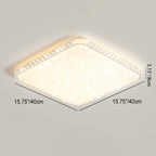 Modern Luxury Mounted Star Round Square Acrylic Iron LED Flush Mount Ceiling Light For Bedroom Lumendat