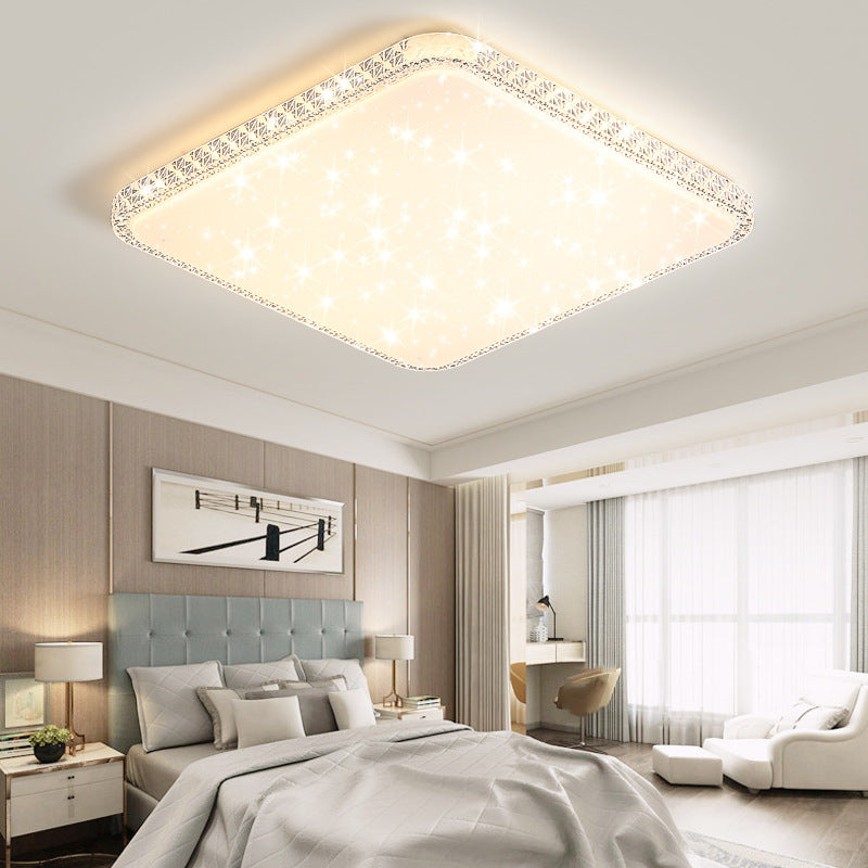 Modern Luxury Mounted Star Round Square Acrylic Iron LED Flush Mount Ceiling Light For Bedroom Lumendat
