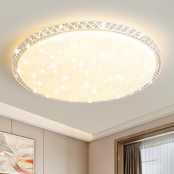 Modern Luxury Mounted Star Round Square Acrylic Iron LED Flush Mount Ceiling Light For Bedroom Lumendat