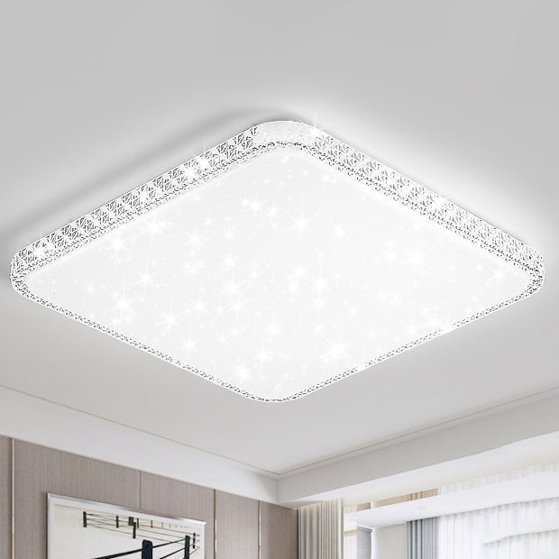 Modern Luxury Mounted Star Round Square Acrylic Iron LED Flush Mount Ceiling Light For Bedroom Lumendat