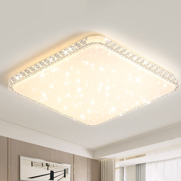 Modern Luxury Mounted Star Round Square Acrylic Iron LED Flush Mount Ceiling Light For Bedroom Lumendat