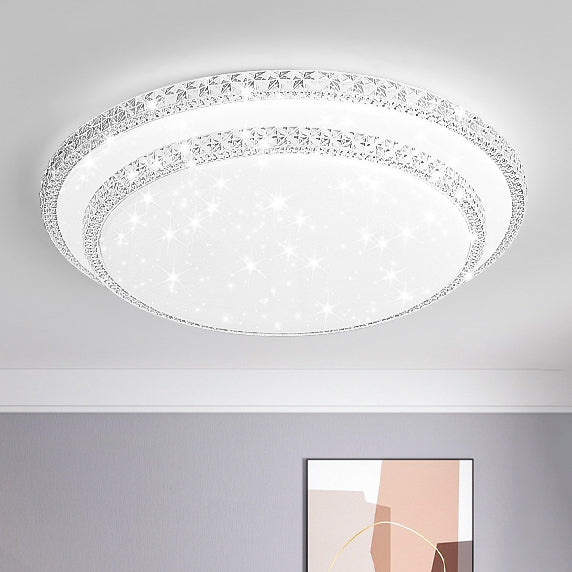 Modern Luxury Mounted Star Round Square Acrylic Iron LED Flush Mount Ceiling Light For Bedroom Lumendat