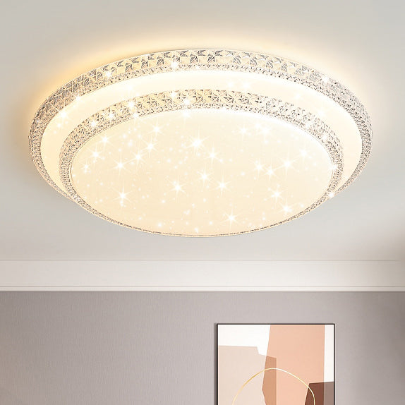 Modern Luxury Mounted Star Round Square Acrylic Iron LED Flush Mount Ceiling Light For Bedroom Lumendat