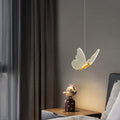 Contemporary Creative Butterfly Acrylic Iron LED Pendant Light For Bedroom