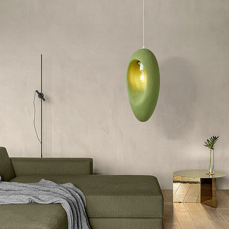 Contemporary Creative Avocado High-Density Polystyrene 1 - Light Pendant Light For Bedroom