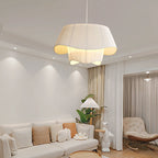 Contemporary Nordic Arc Drum Shape Iron Fabric 1-Light Pendant Light For Dining Room