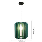 Contemporary Creative Pumpkin Column Shaped Birdcage Acoustic Iron Felt 1 - Light Pendant Light For Bedroom