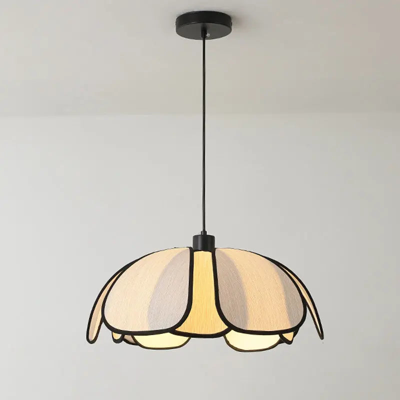 Contemporary Nordic Petals Iron Plant Fiber 1-light Pendant Light for Dining Room BulbSquare