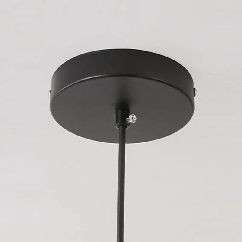 Contemporary Nordic Petals Iron Plant Fiber 1-light Pendant Light for Dining Room BulbSquare