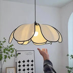Contemporary Nordic Petals Iron Plant Fiber 1-light Pendant Light for Dining Room BulbSquare