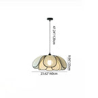 Contemporary Nordic Petals Iron Plant Fiber 1-light Pendant Light for Dining Room BulbSquare