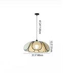 Contemporary Nordic Petals Iron Plant Fiber 1-light Pendant Light for Dining Room BulbSquare