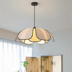 Contemporary Nordic Petals Iron Plant Fiber 1-light Pendant Light for Dining Room BulbSquare