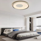 Contemporary Nordic Round Print Acrylic Aluminum LED Flush Mount Ceiling Light For Bedroom
