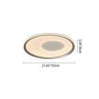 Contemporary Nordic Round Print Acrylic Aluminum LED Flush Mount Ceiling Light For Bedroom