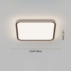 Modern Minimalist Round Square Steering Wheel Iron Aluminum Silicone Acrylic LED Flush Mount Ceiling Light For Bedroom
