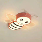 Contemporary Creative Kids Cartoon Bee Iron Acrylic LED Flush Mount Ceiling Light For Bedroom