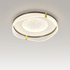 Contemporary Nordic Cream Round Square Rectangular Sky Pattern Iron Aluminum Acrylic LED Flush Mount Ceiling Light For Bedroom
