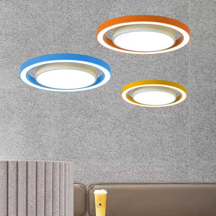 Modern Minimalist Round Iron Aluminum Acrylic LED Island Light Chandelier for Bedside BulbSquare