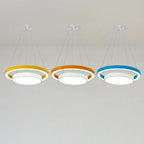 Modern Minimalist Round Iron Aluminum Acrylic LED Island Light Chandelier for Bedside BulbSquare