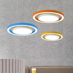 Modern Minimalist Round Iron Aluminum Acrylic LED Island Light Chandelier for Bedside BulbSquare