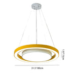 Modern Minimalist Round Iron Aluminum Acrylic LED Island Light Chandelier for Bedside BulbSquare