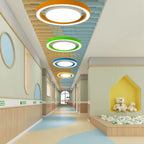Modern Minimalist Round Iron Aluminum Acrylic LED Island Light Chandelier for Bedside BulbSquare