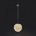 Modern Luxury Iron Crystal Round Ball 1-Light Pendant Light For Living Room